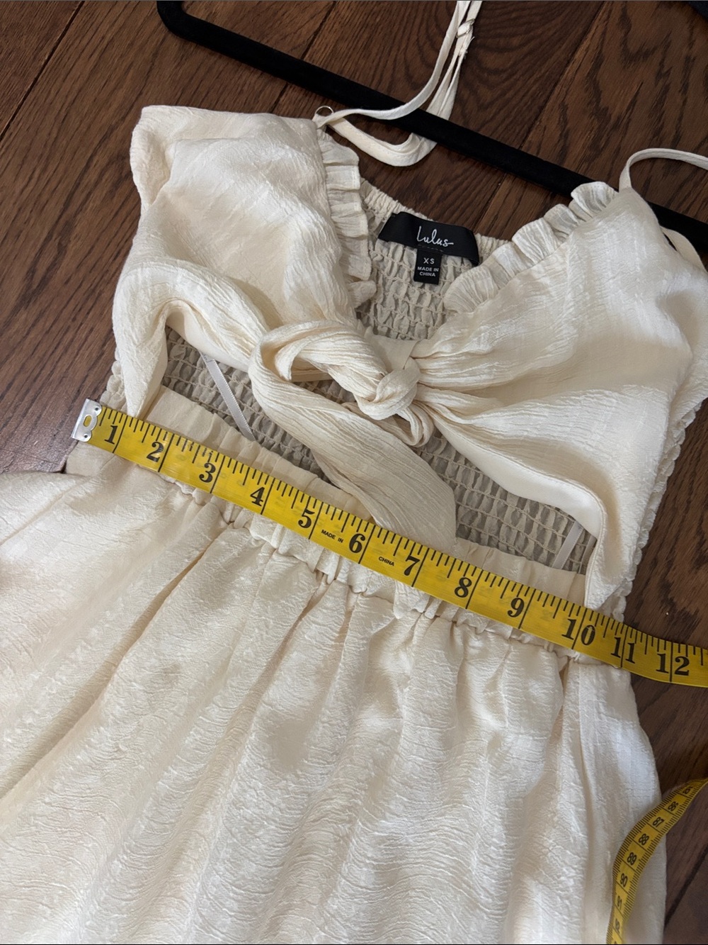 Lulu's Tier It Up Cream Knotted Front Tiered Ruffled Maxi Dress Size XS - Picture 5 of 11